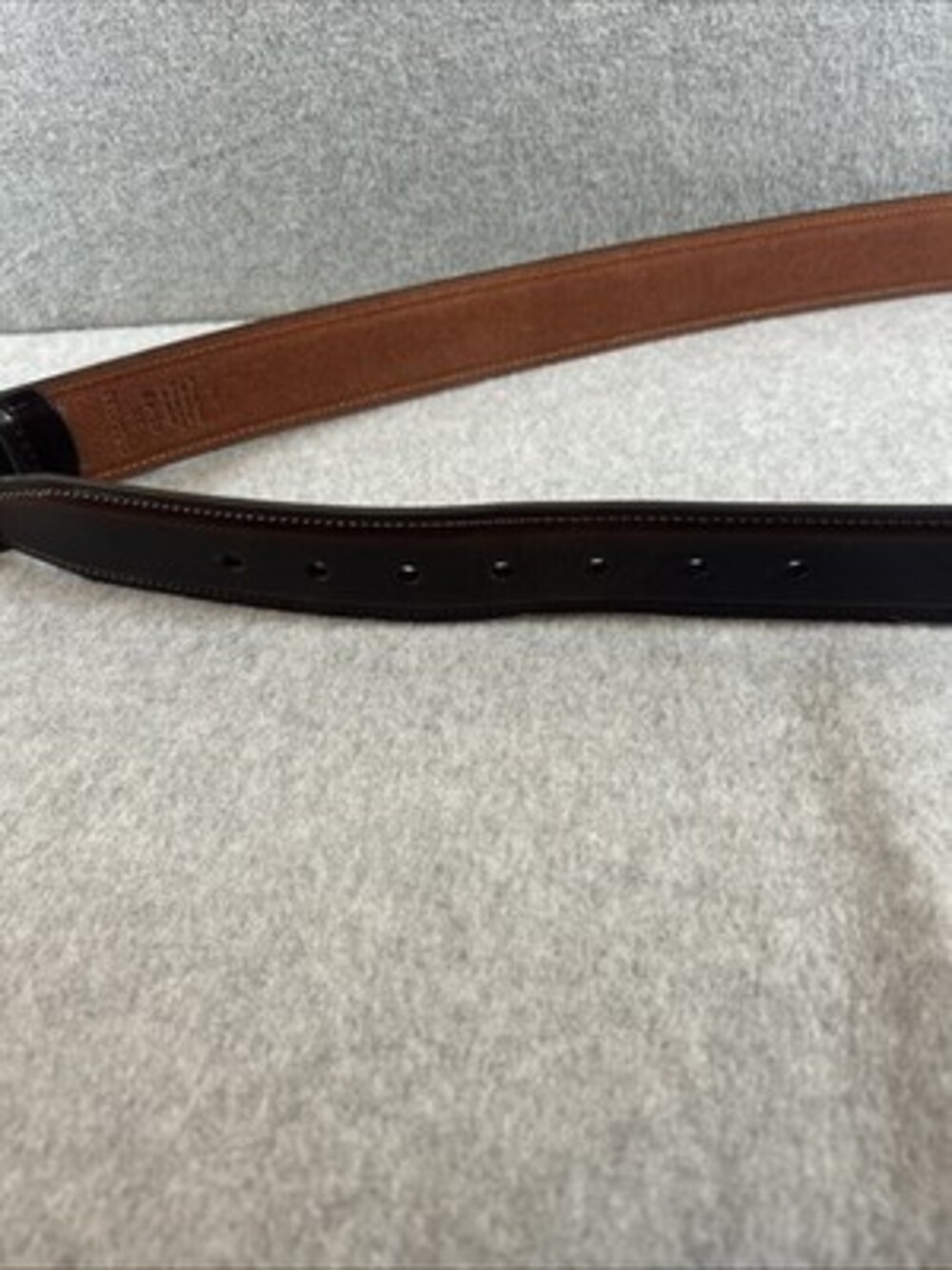 Colombia Sportswear Men's Leather Adjustable Belt Brown Size 46-48 New W/O Tags - Picture 4 of 6